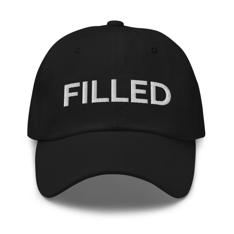 Filled Hat - Black