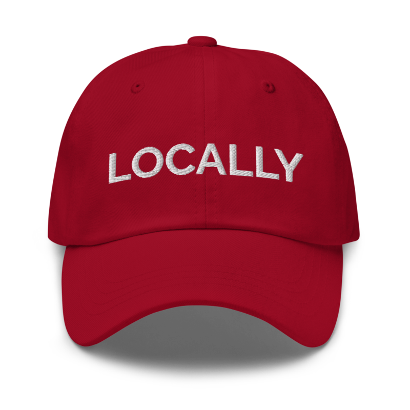 Locally Hat - Cranberry