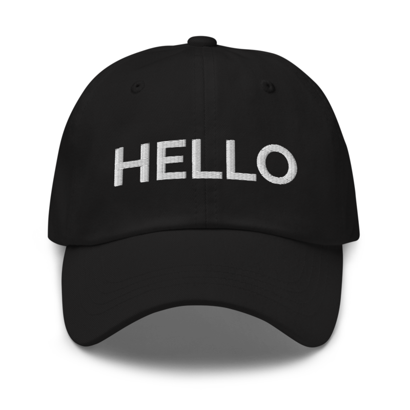 Hello Hat - Black