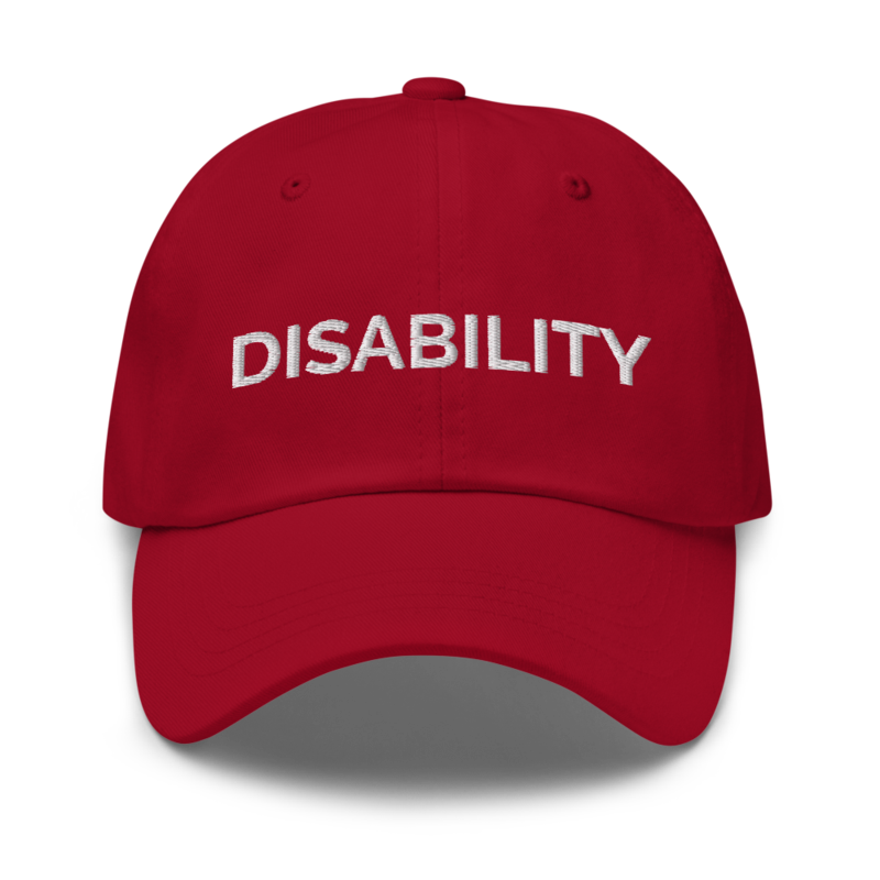 Disability Hat - Cranberry