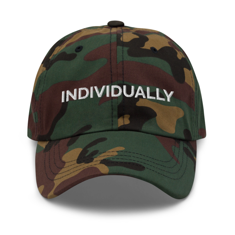 Individually Hat - Green Camo
