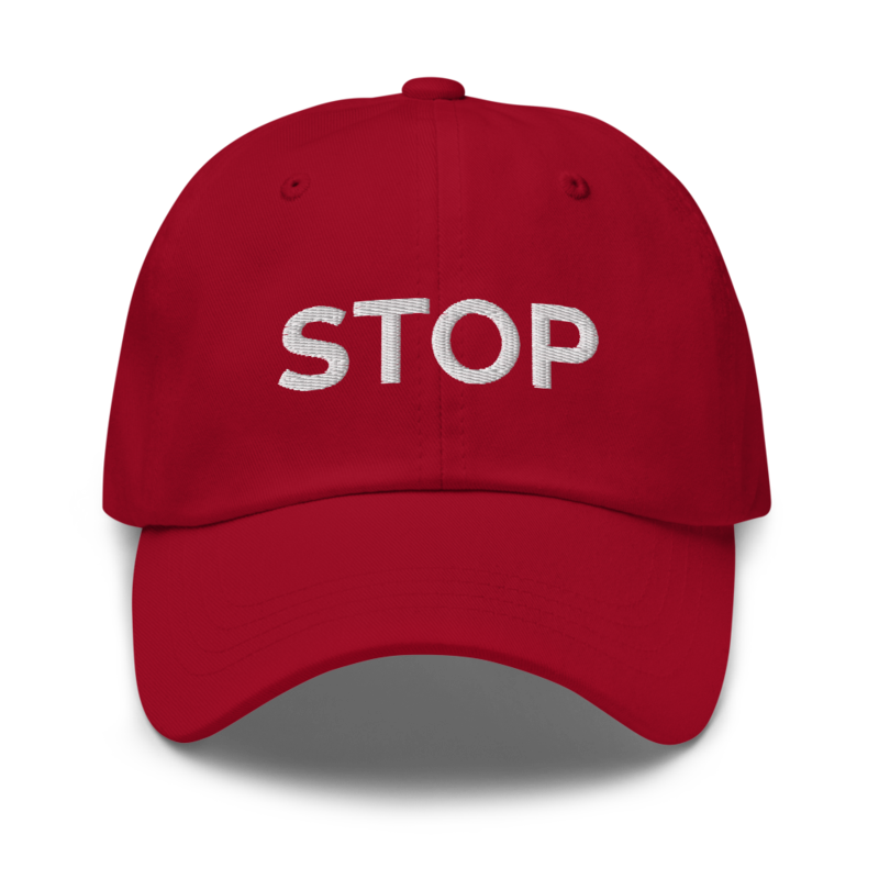 Stop Hat - Cranberry
