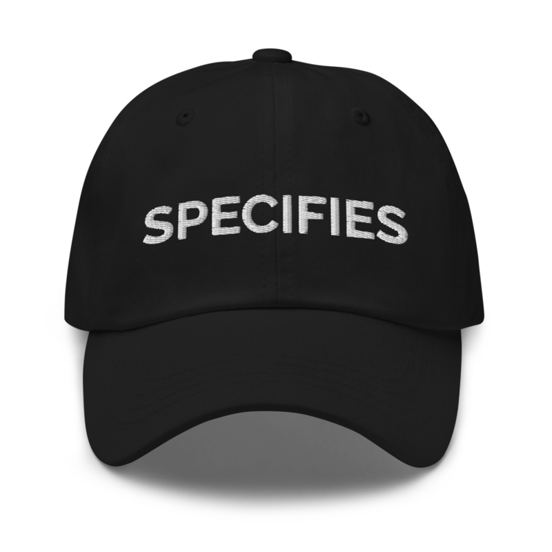 Specifies Hat - Black