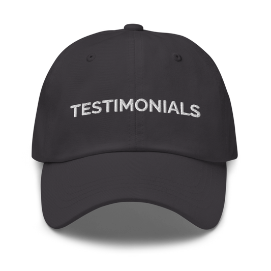 Testimonials Hat - Dark Grey