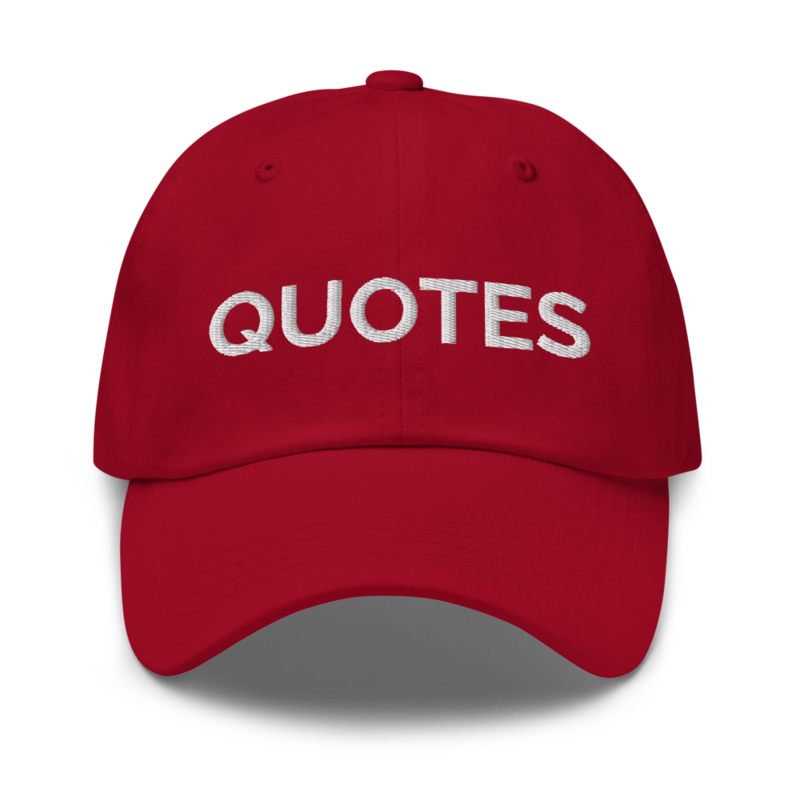 Quotes Hat - Cranberry