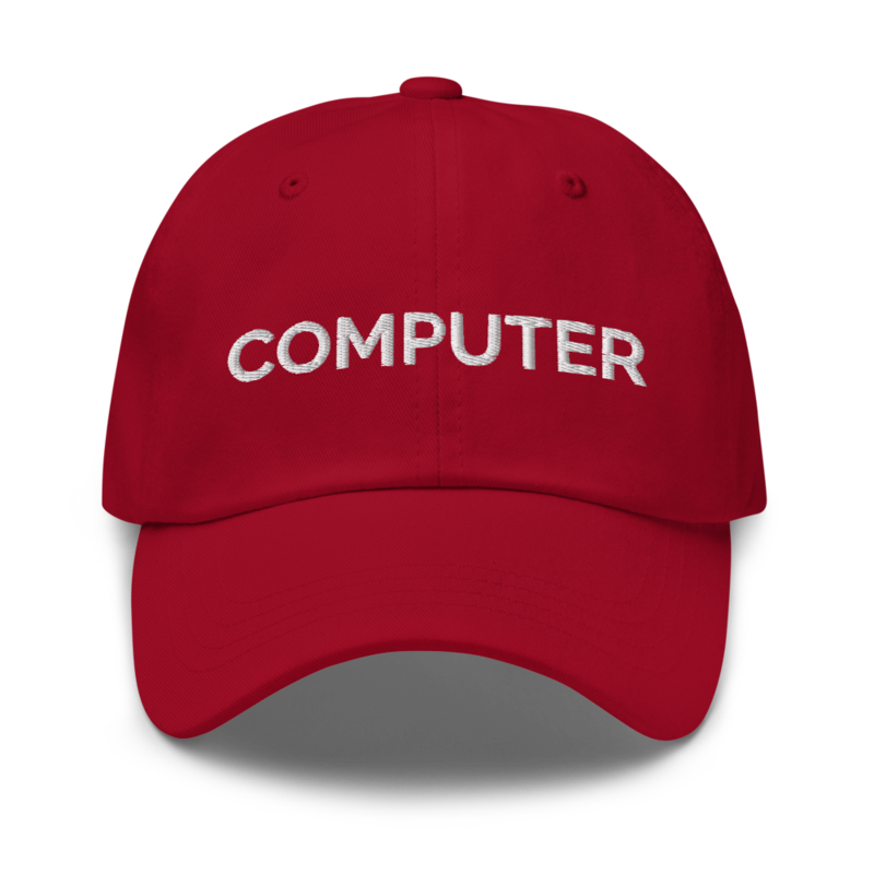 Computer Hat - Cranberry