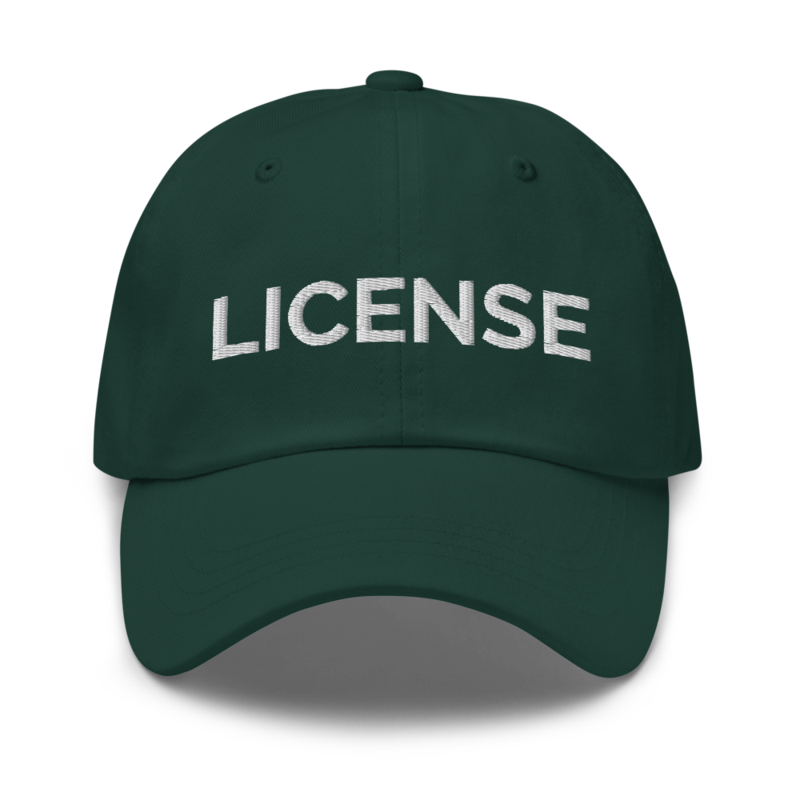 License Hat - Spruce