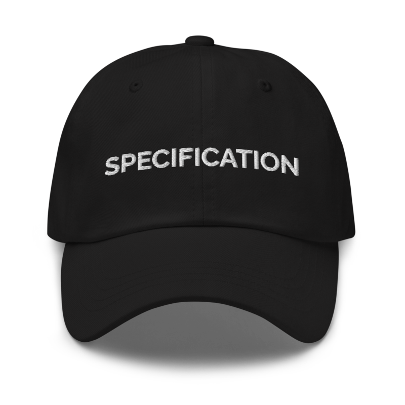 Specification Hat - Black