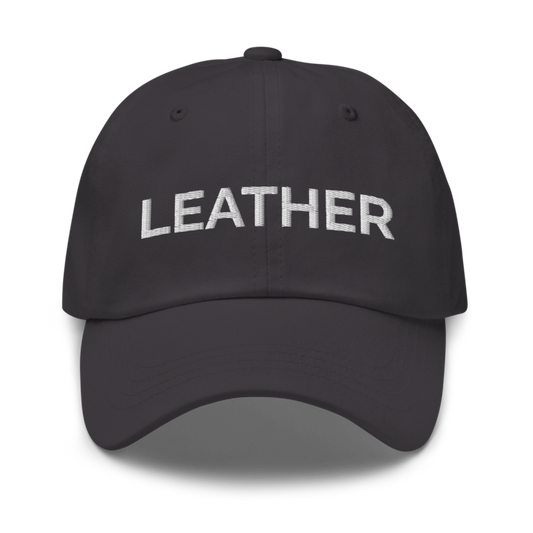 Leather Hat - Dark Grey