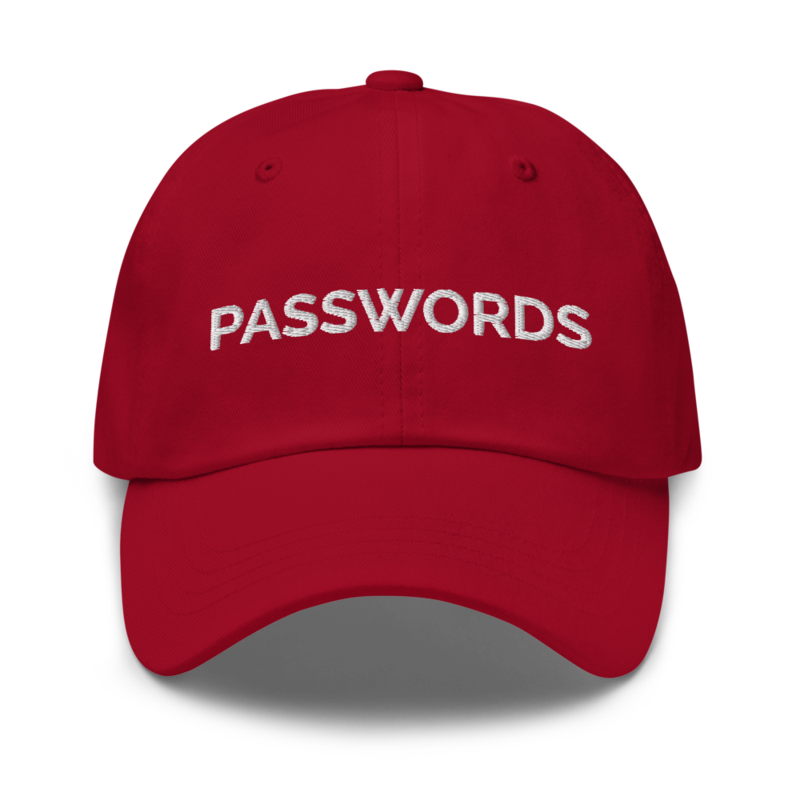 Passwords Hat - Cranberry