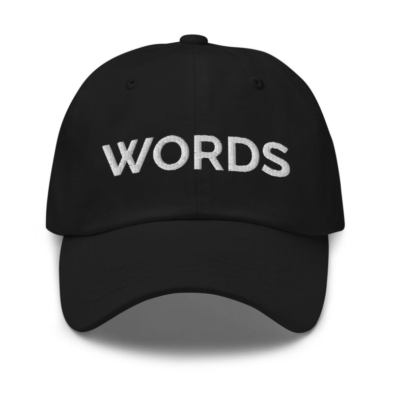 Words Hat - Black