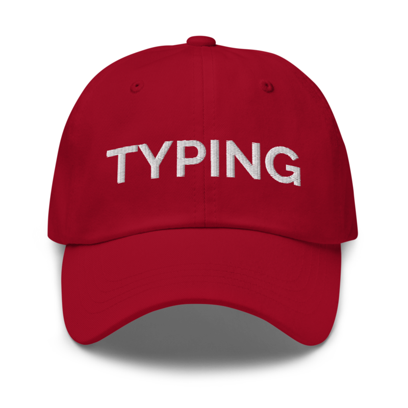 Typing Hat - Cranberry