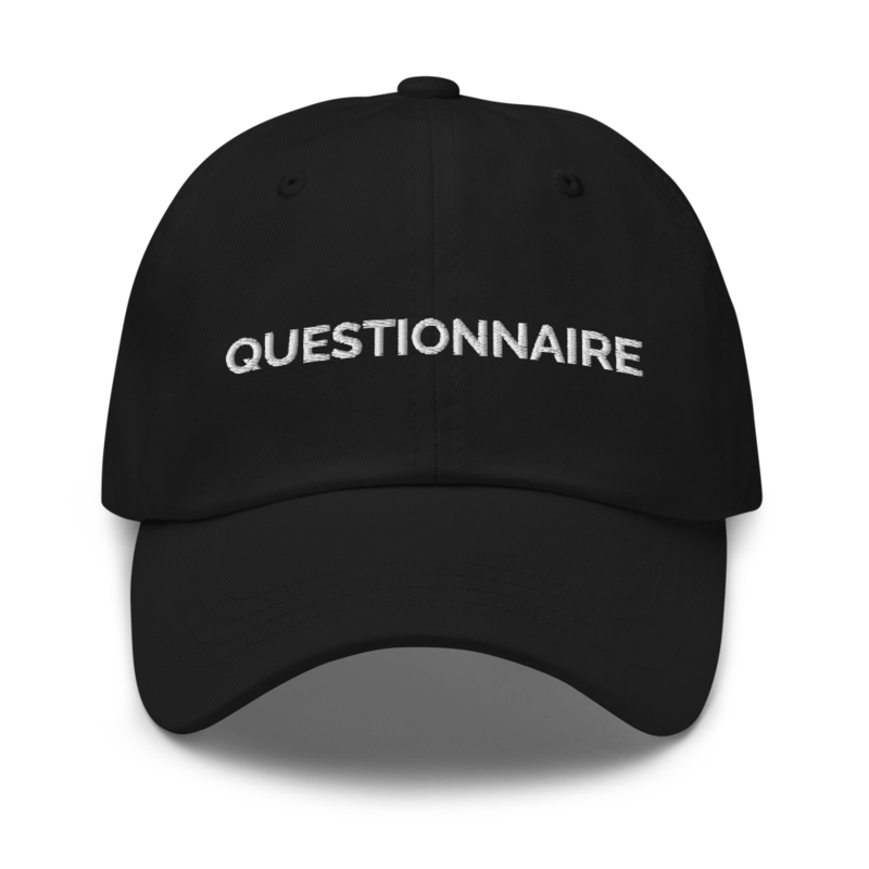 Questionnaire Hat - Black