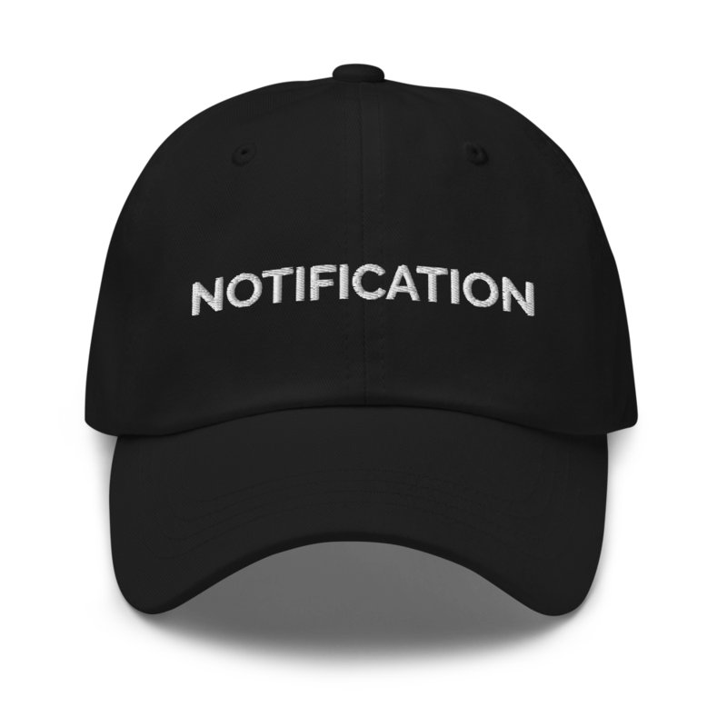 Notification Hat - Black