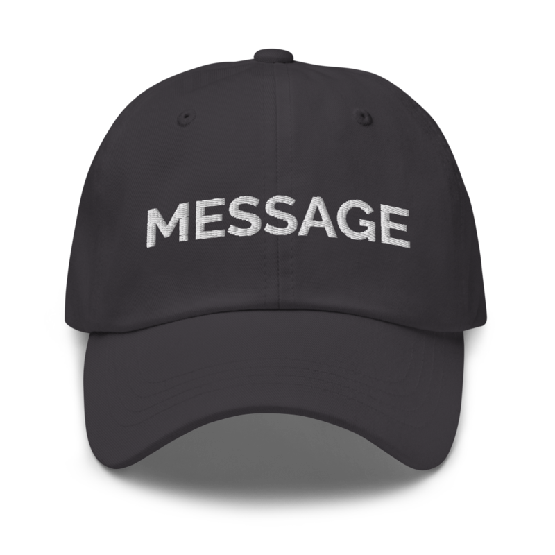 Message Hat - Dark Grey