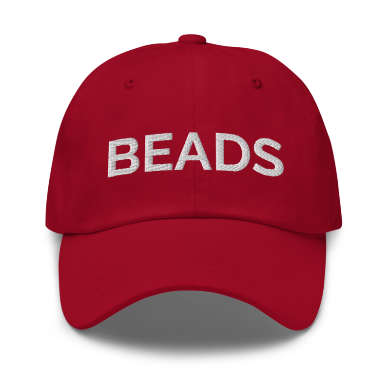 Beads Hat - Cranberry
