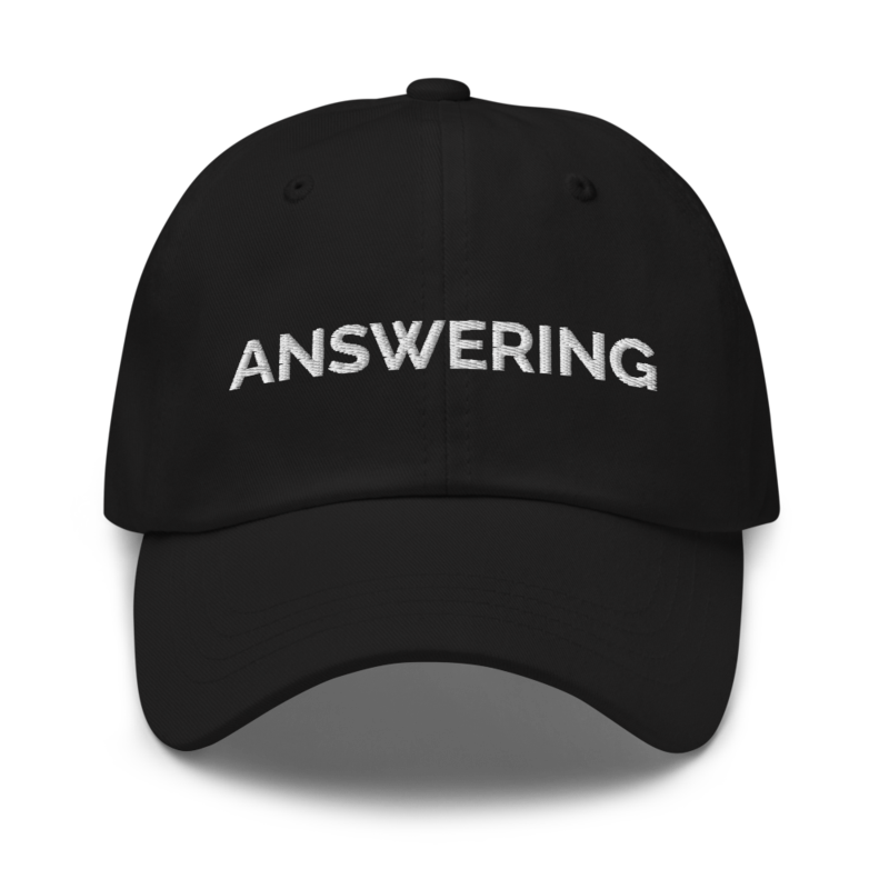 Answering Hat - Black