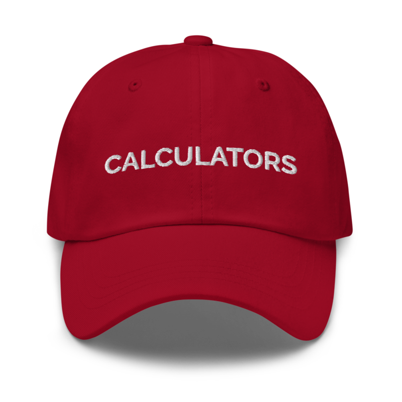 Calculators Hat - Cranberry