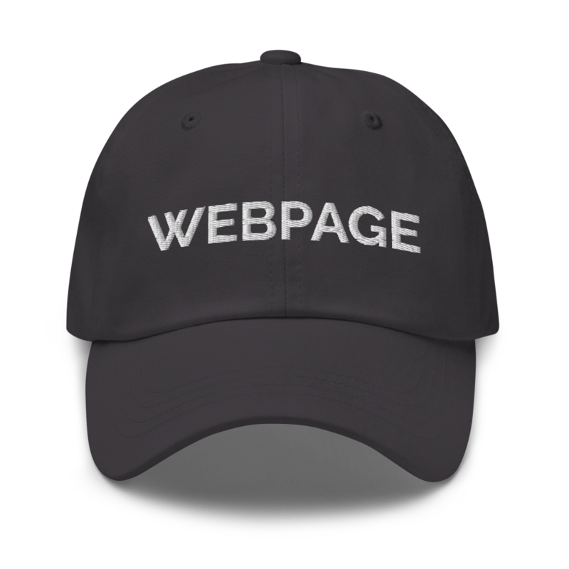 Webpage Hat - Dark Grey