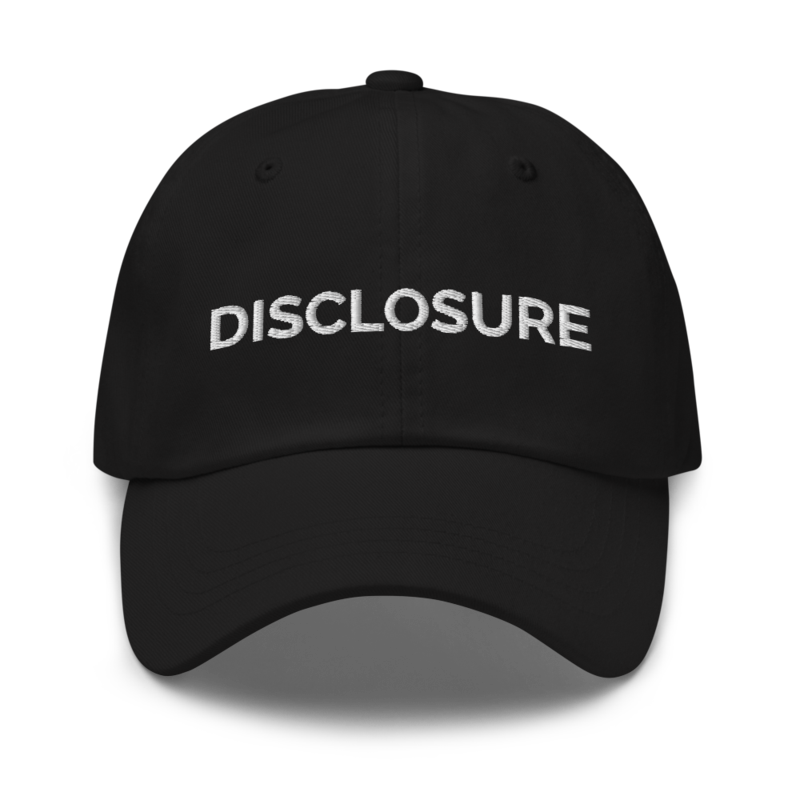 Disclosure Hat - Black