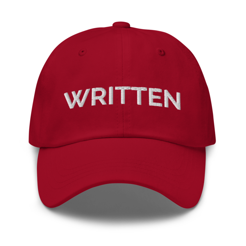 Written Hat - Cranberry