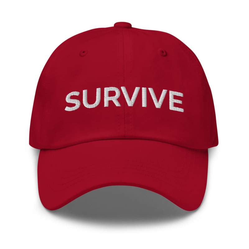 Survive Hat - Cranberry