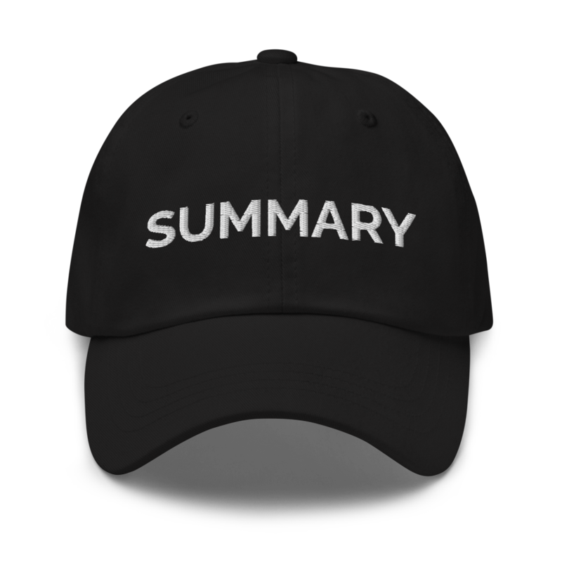 Summary Hat - Black