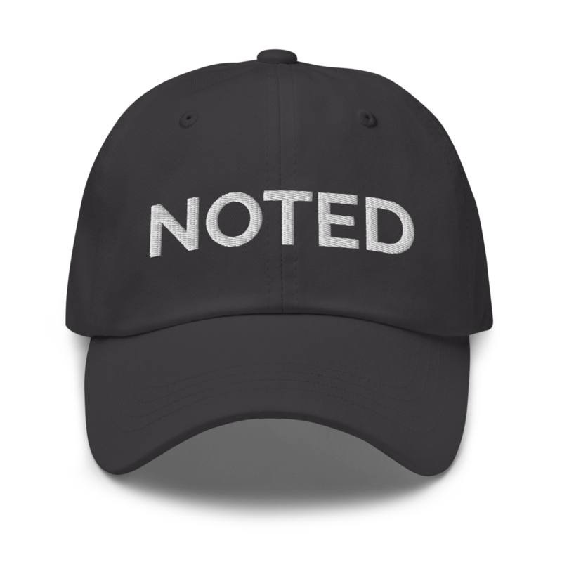 Noted Hat - Dark Grey