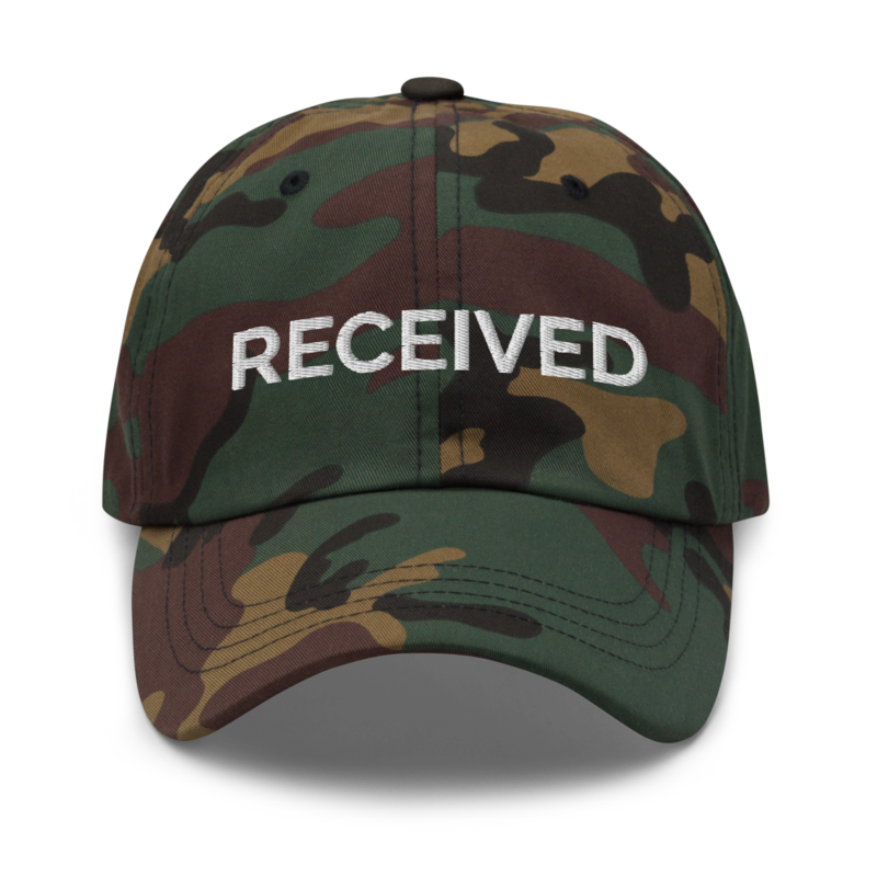 Received Hat - Green Camo