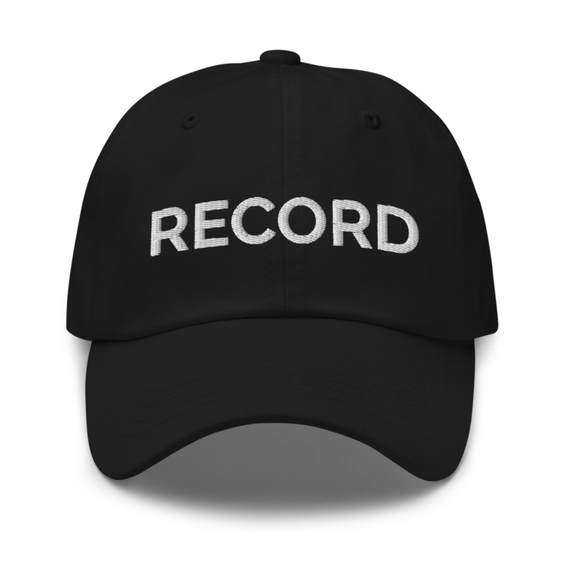 Record Hat - Black