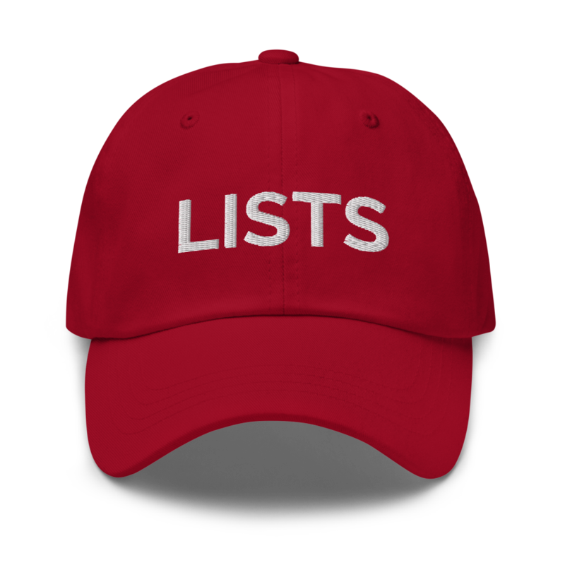 Lists Hat - Cranberry