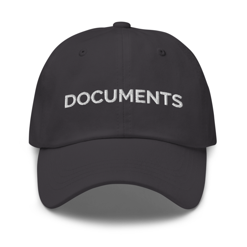 Documents Hat - Dark Grey