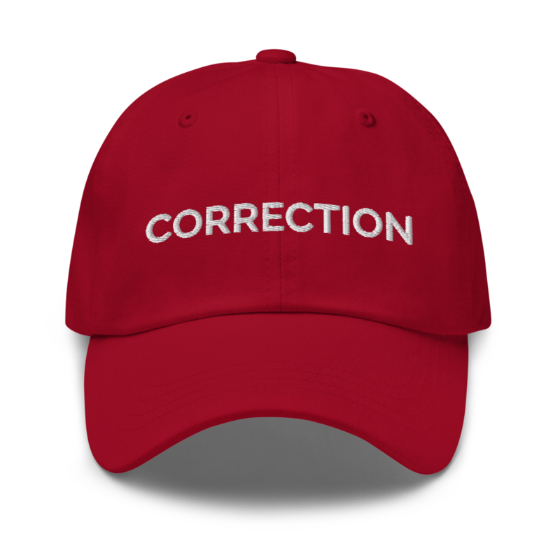 Correction Hat - Cranberry