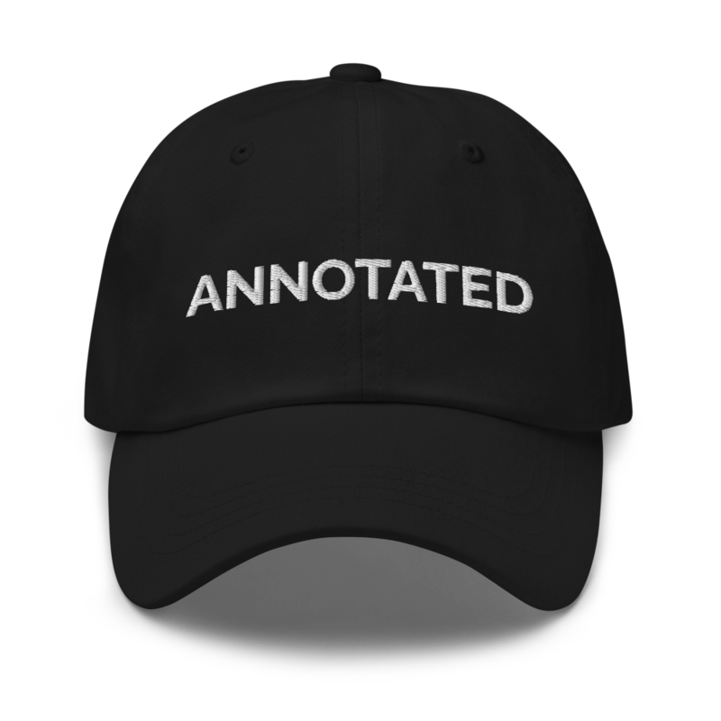 Annotated Hat - Black