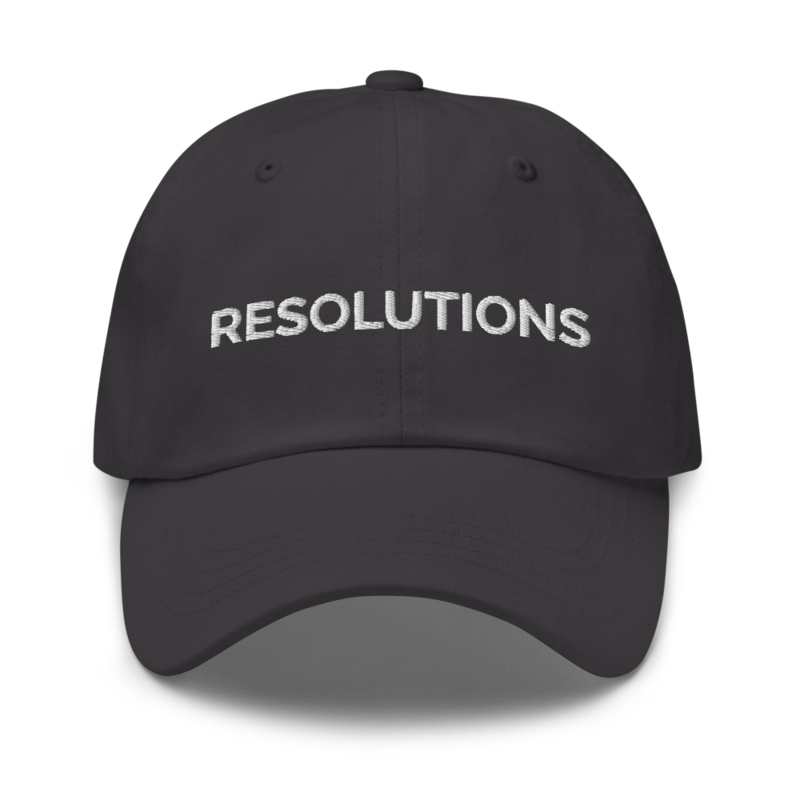 Resolutions Hat - Dark Grey