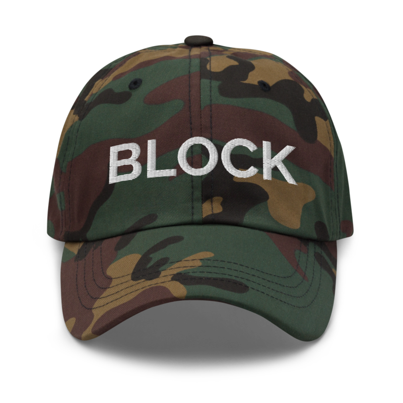 Block Hat - Green Camo