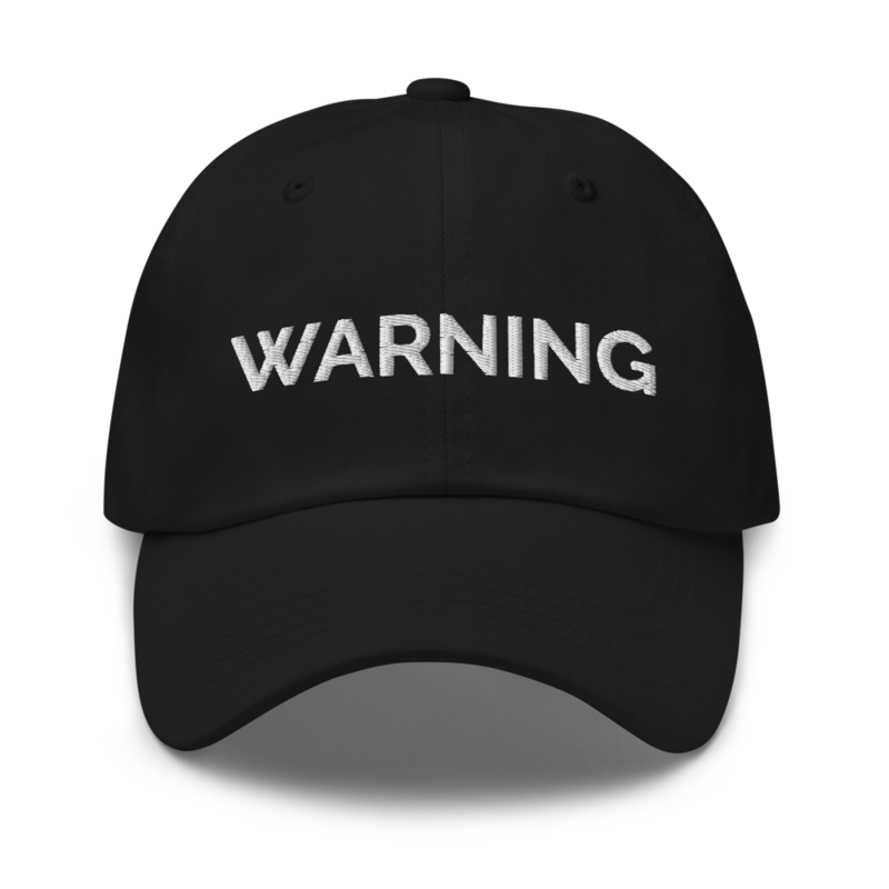 Warning Hat - Black