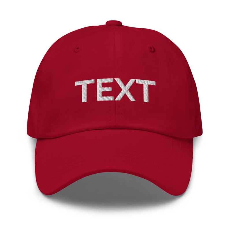 Text Hat - Cranberry