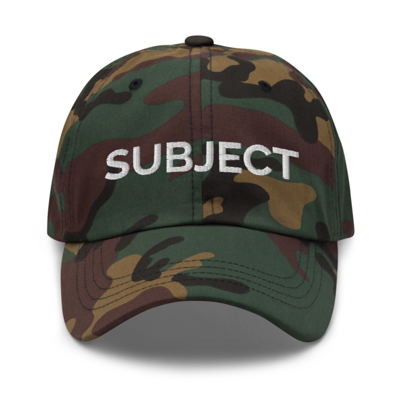 Subject Hat - Green Camo