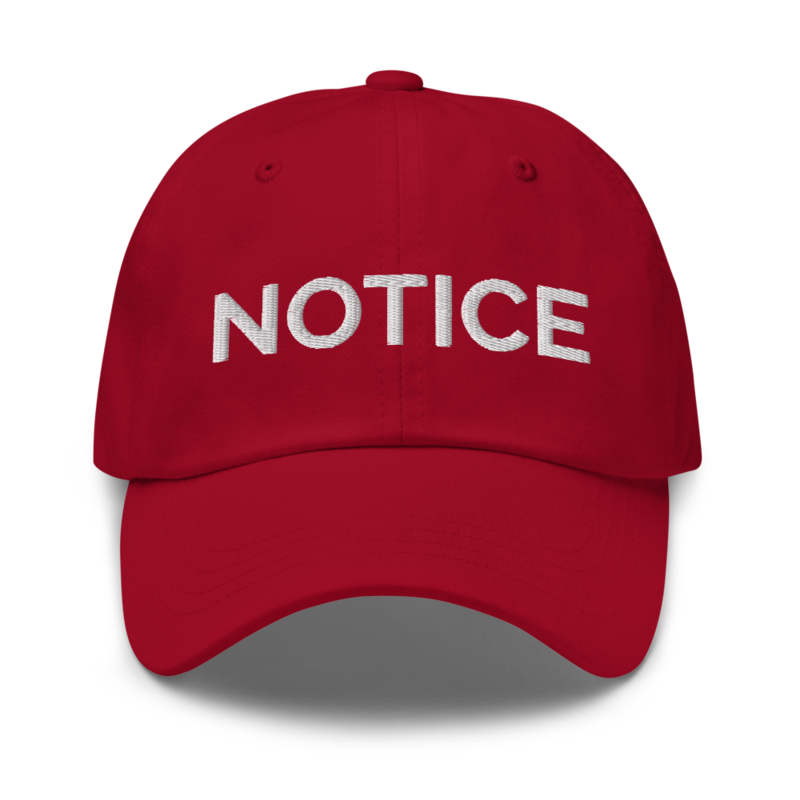 Notice Hat - Cranberry