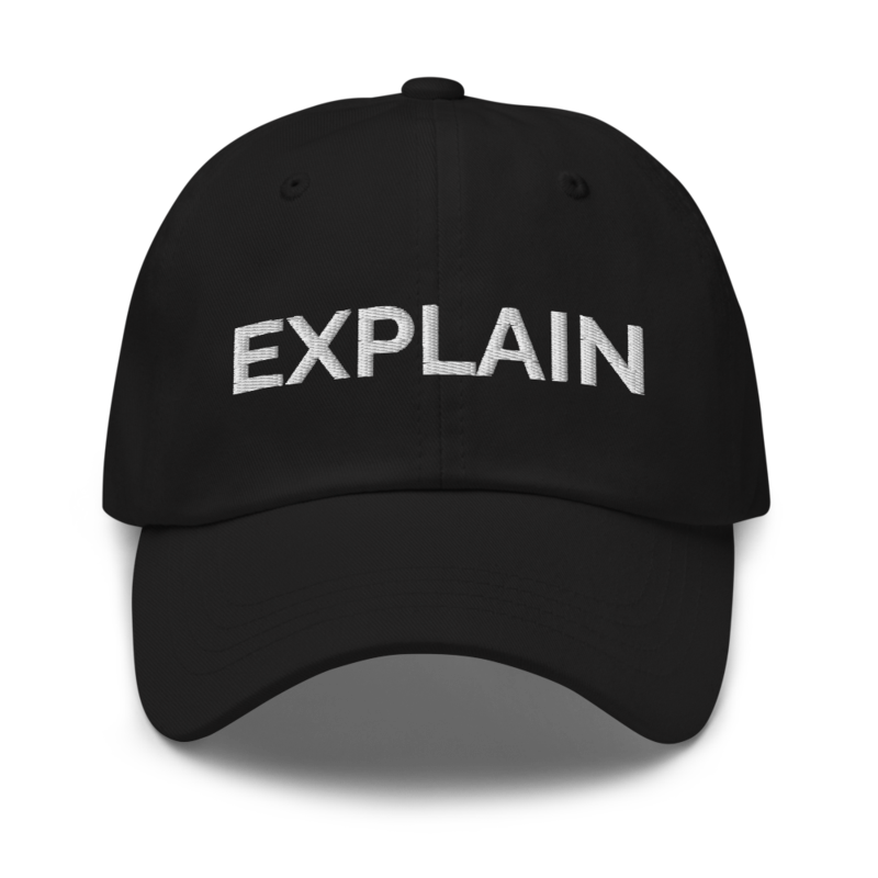 Explain Hat - Black
