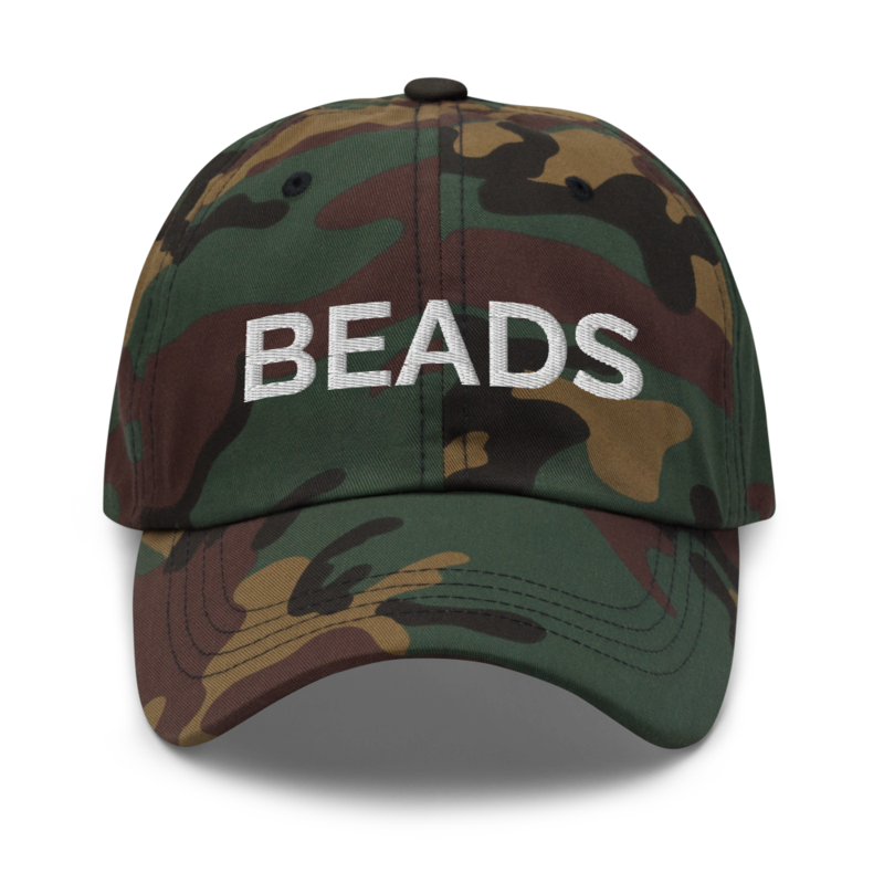 Beads Hat - Green Camo