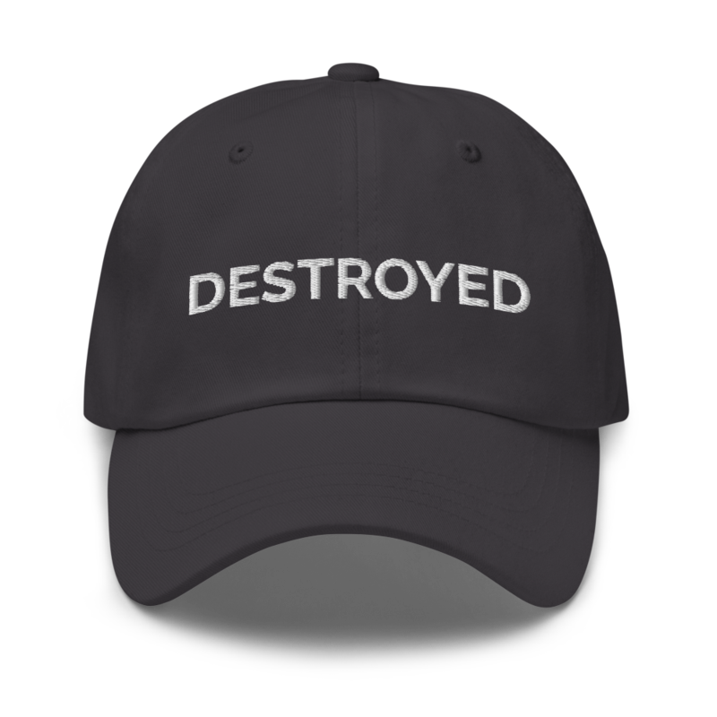 Destroyed Hat - Dark Grey
