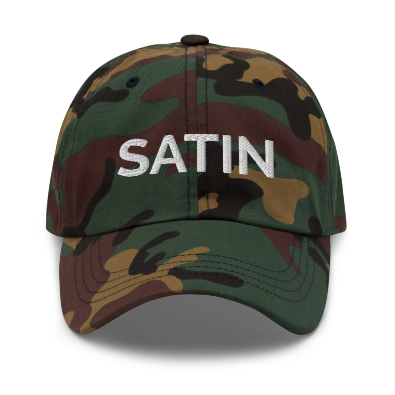 Satin Hat - Green Camo