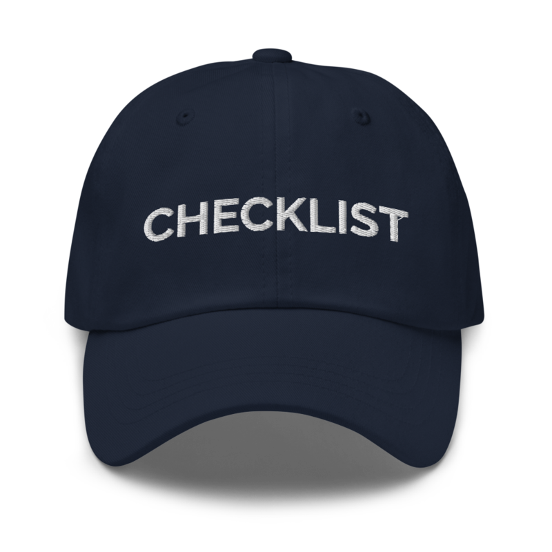 Checklist Hat - Navy