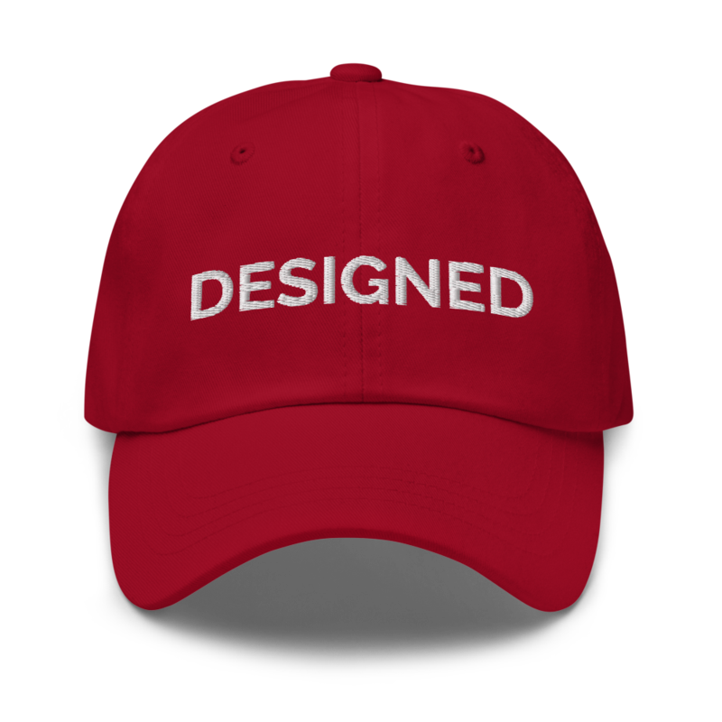 Designed Hat - Cranberry