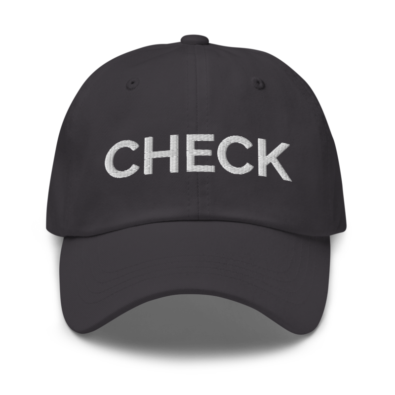 Check Hat - Dark Grey