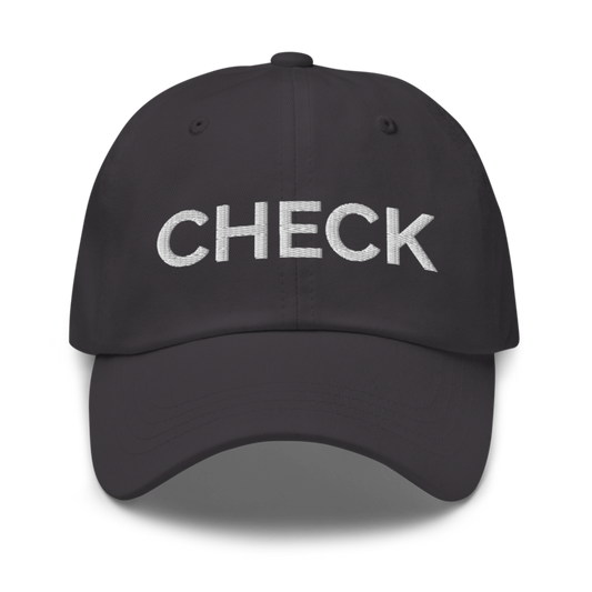 Check Hat - Dark Grey