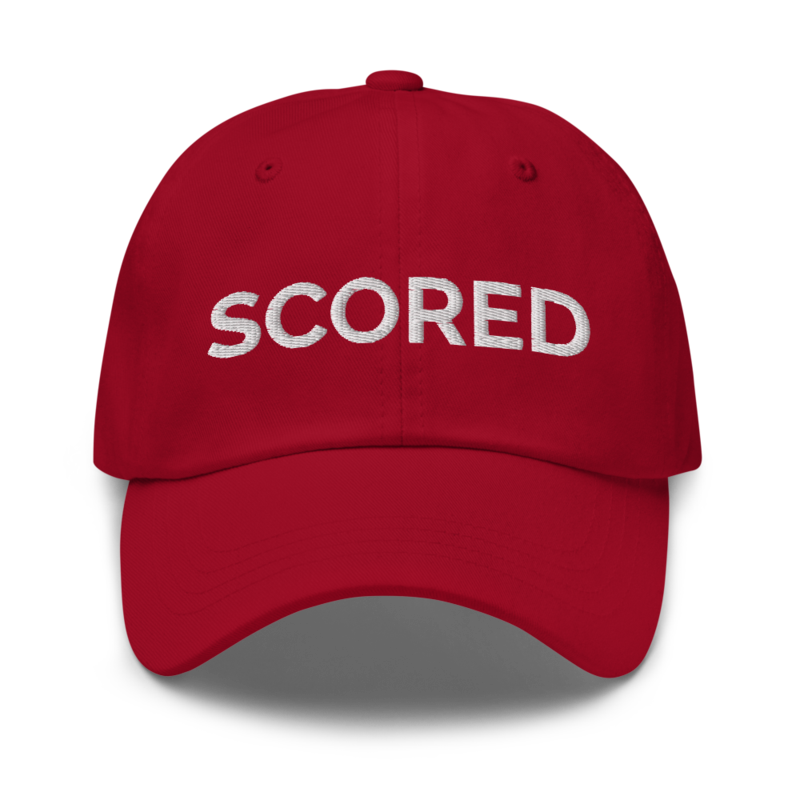 Scored Hat - Cranberry