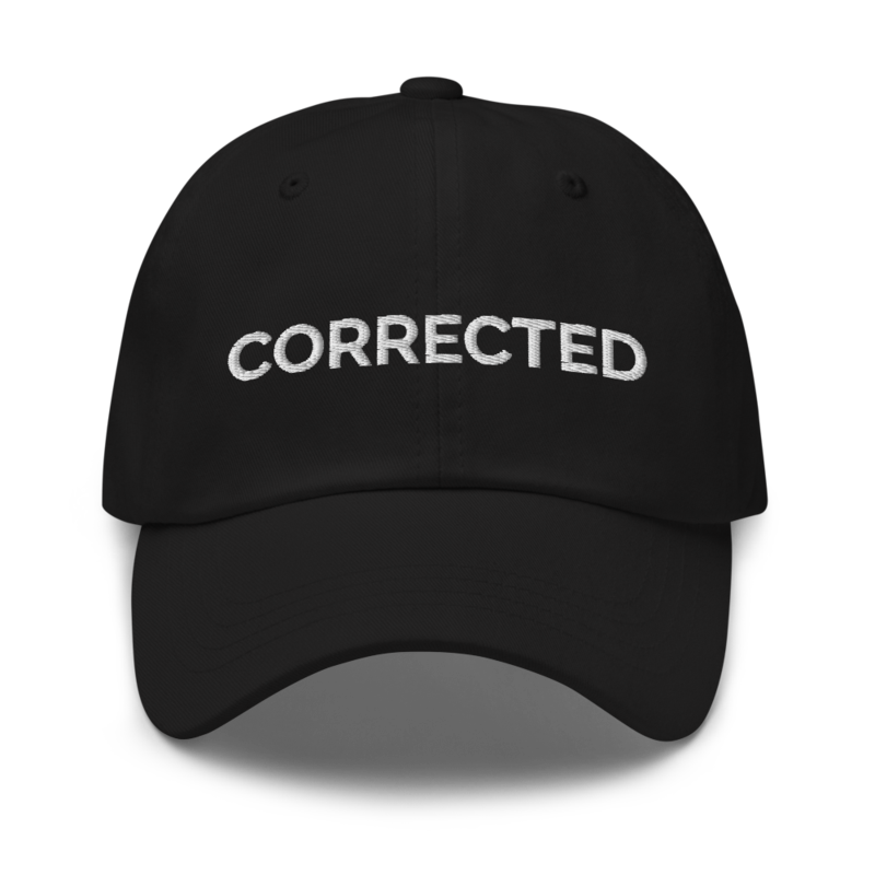 Corrected Hat - Black